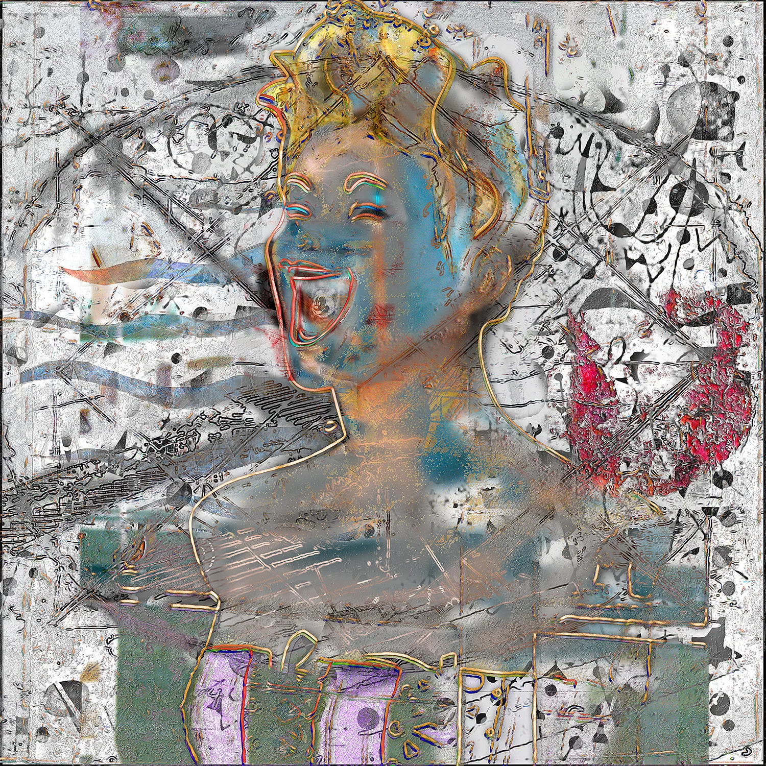 絵画 BIG SMILE Smiling Girl, a Courtesan, Holding an Obscene Image - Wikipedia